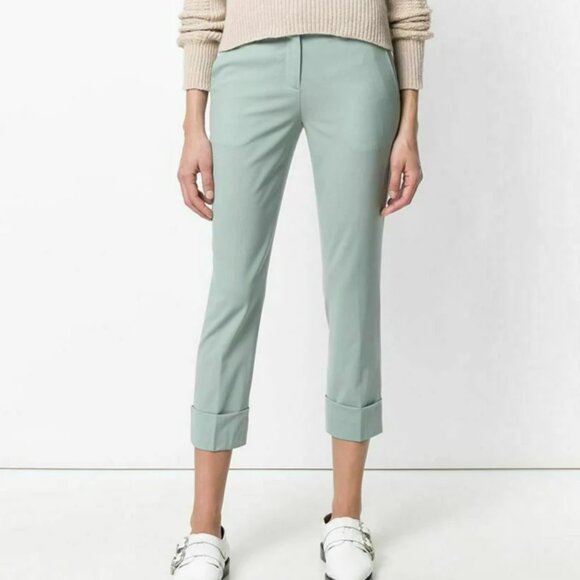 Theory Stretch Wool Cuff Crop Pants NWOT - Picture 1 of 5